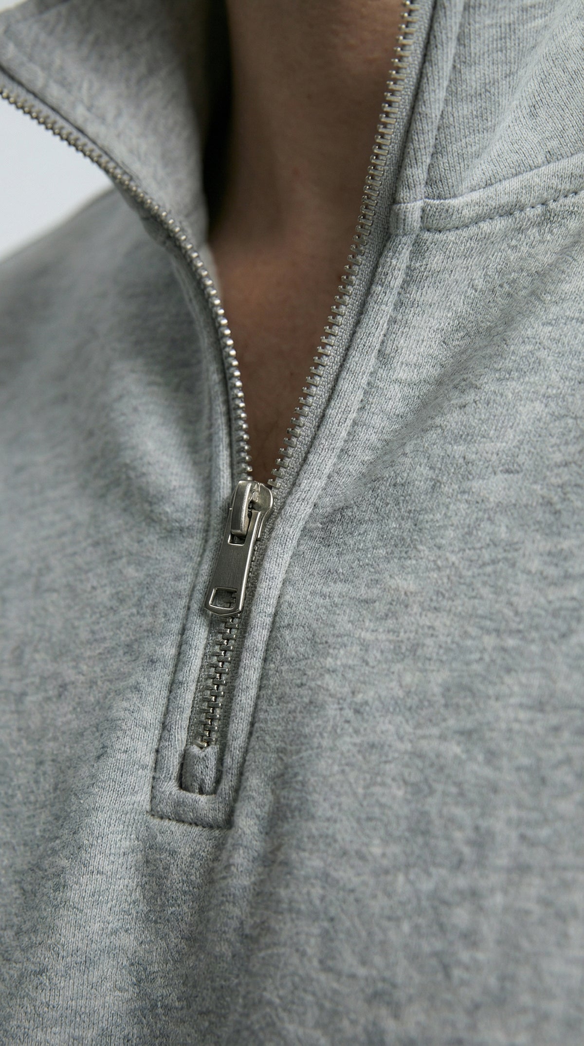 Світшот half-zip ‘REGULAR’, СІРИЙ