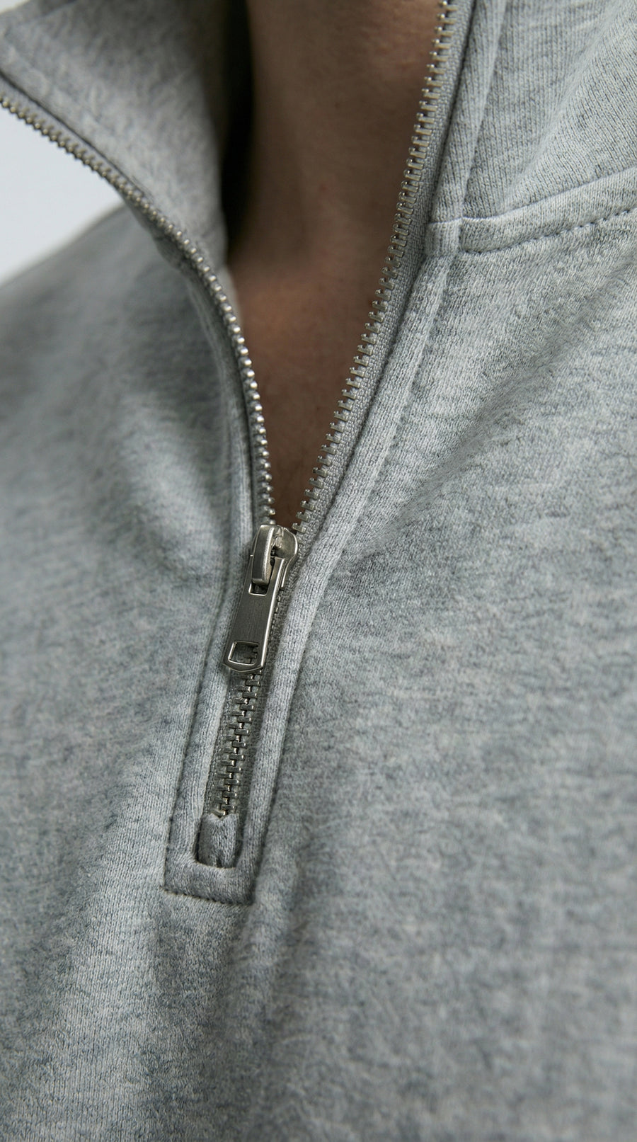 Світшот half-zip ‘REGULAR’, СІРИЙ