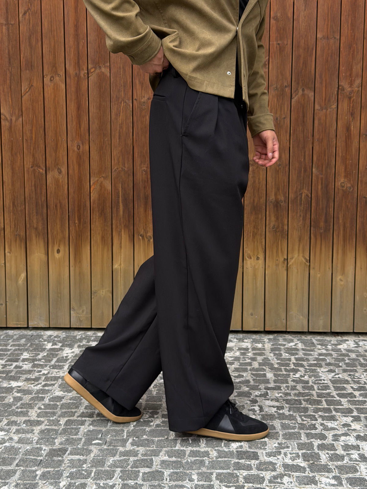Брюки ‘CLEAN’ із защіпами, ЧОРНІ