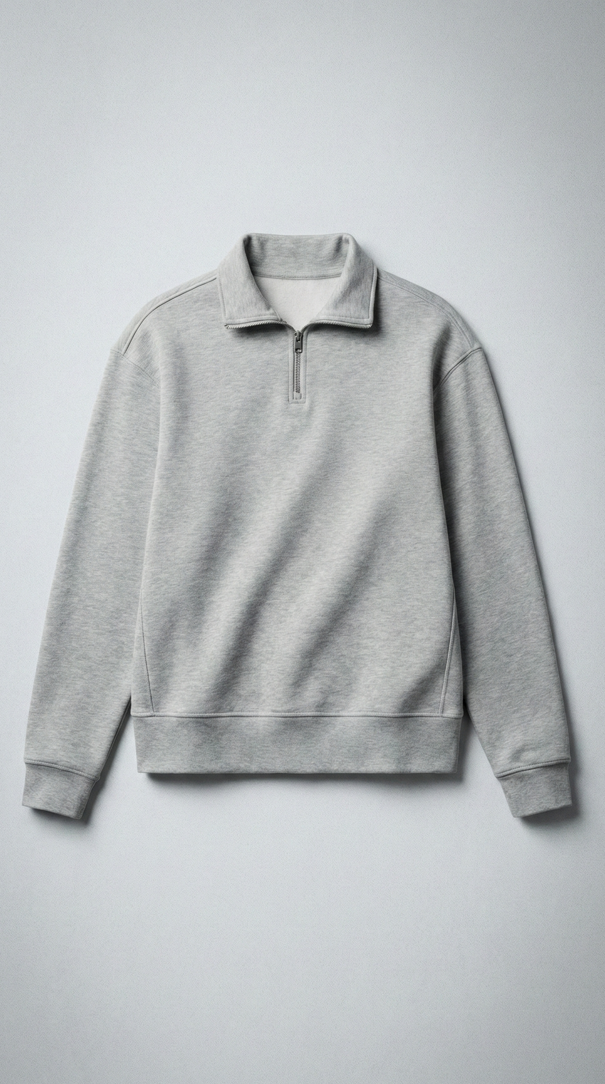 Світшот half-zip ‘REGULAR’, СІРИЙ