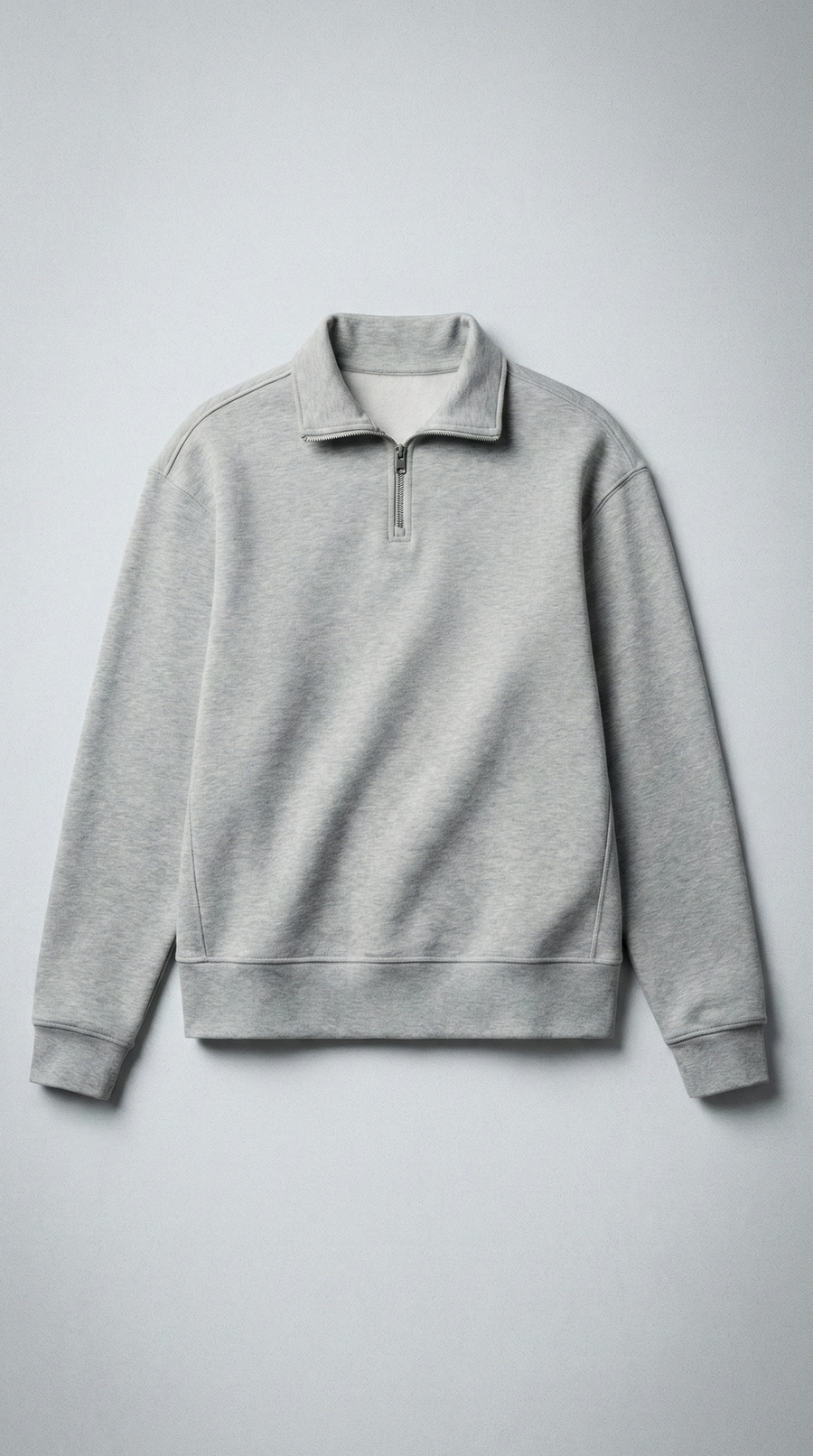 Світшот half-zip ‘REGULAR’, СІРИЙ