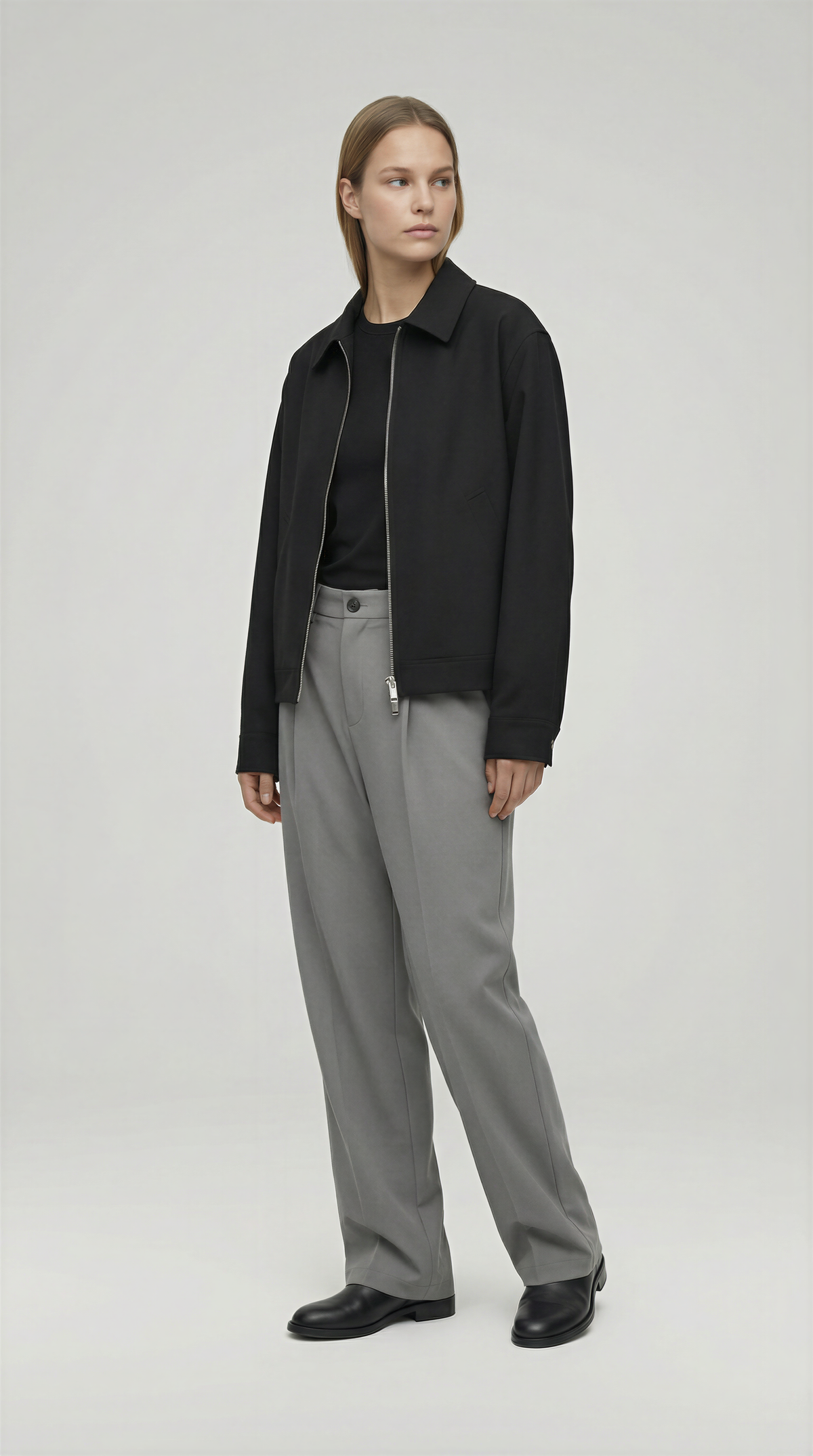 Куртка ‘CLASSY’ з комірцем, ЧОРНА