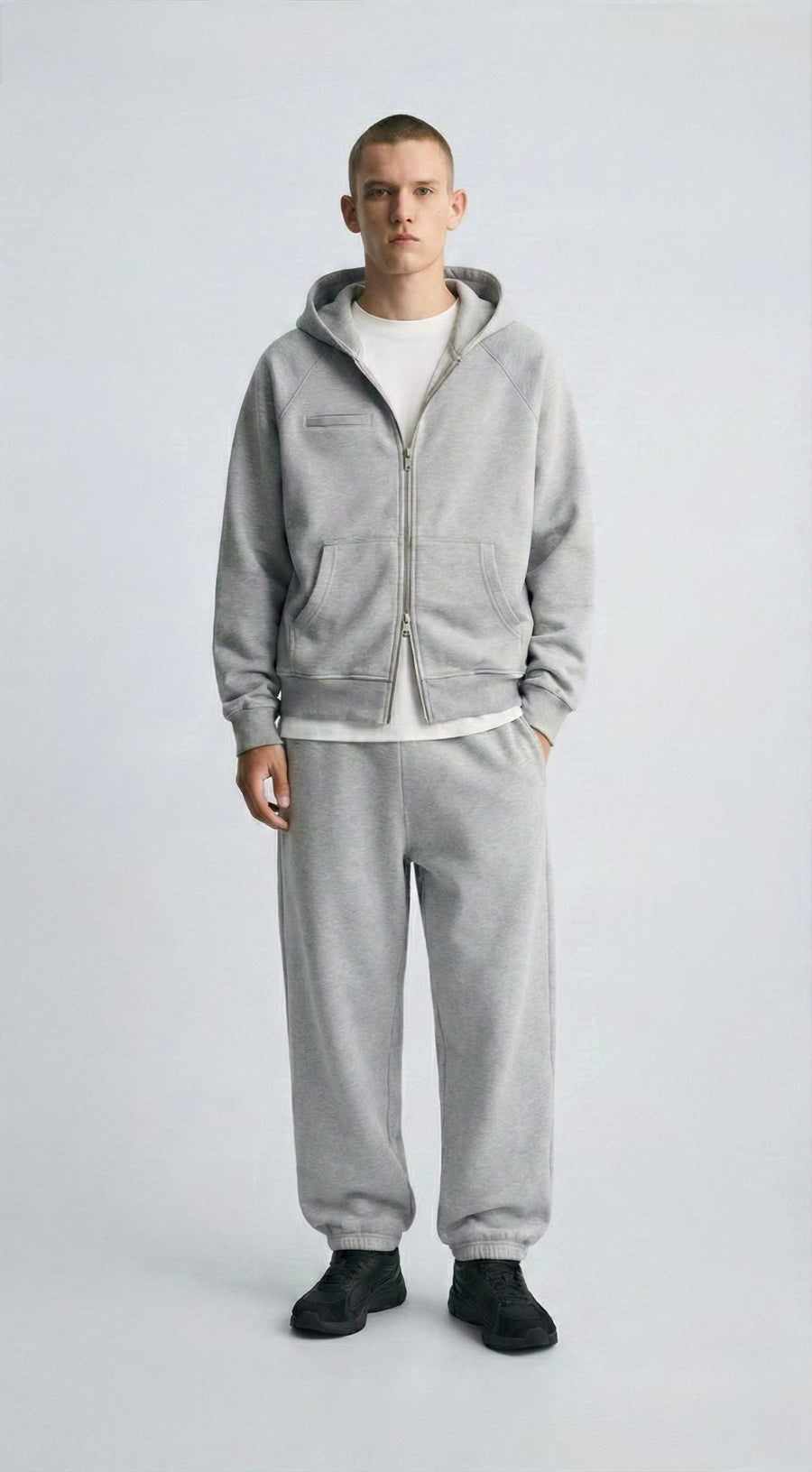 Зіп-худі ‘POCKET’ з карманом, СІРЕ