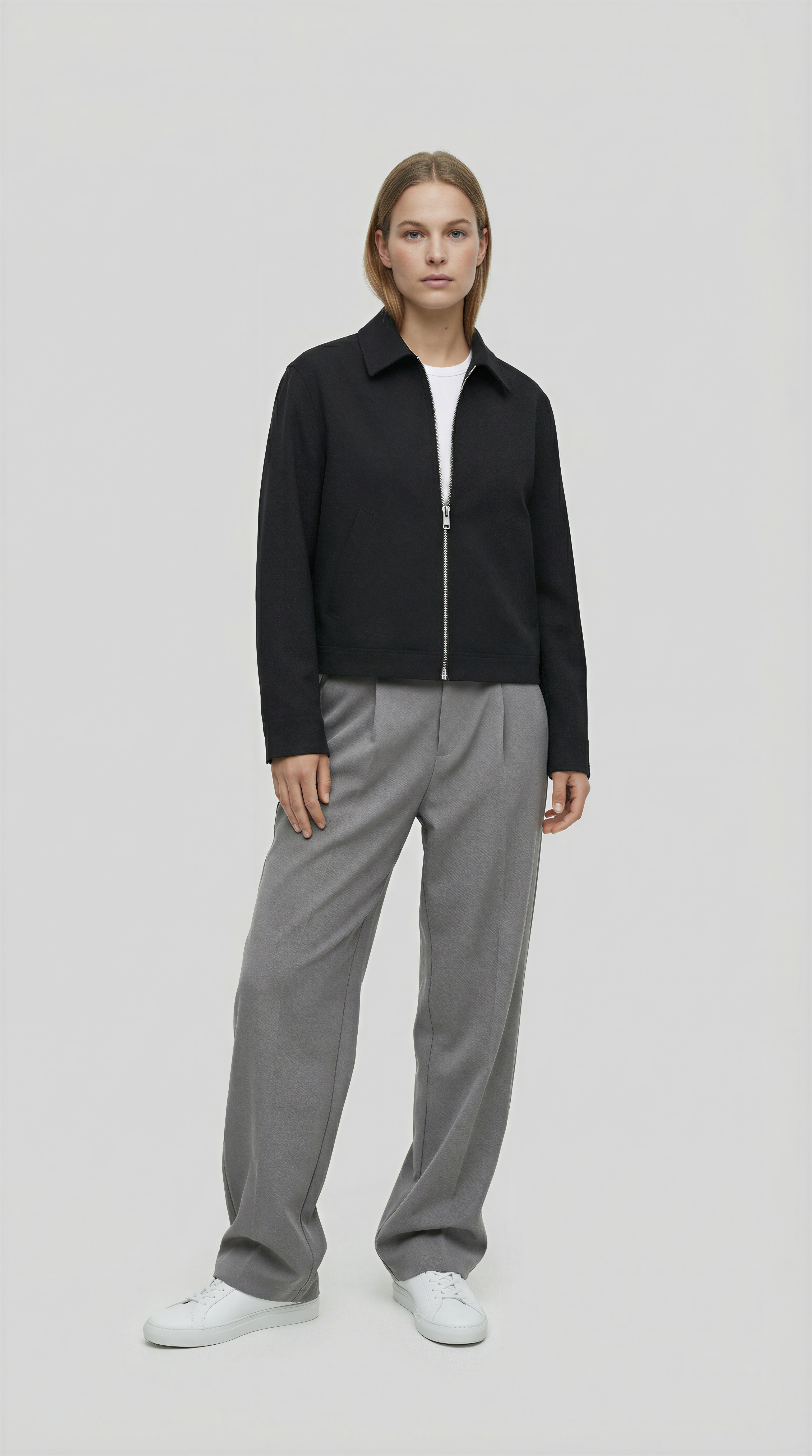 Куртка ‘CLASSY’ з комірцем, ЧОРНА