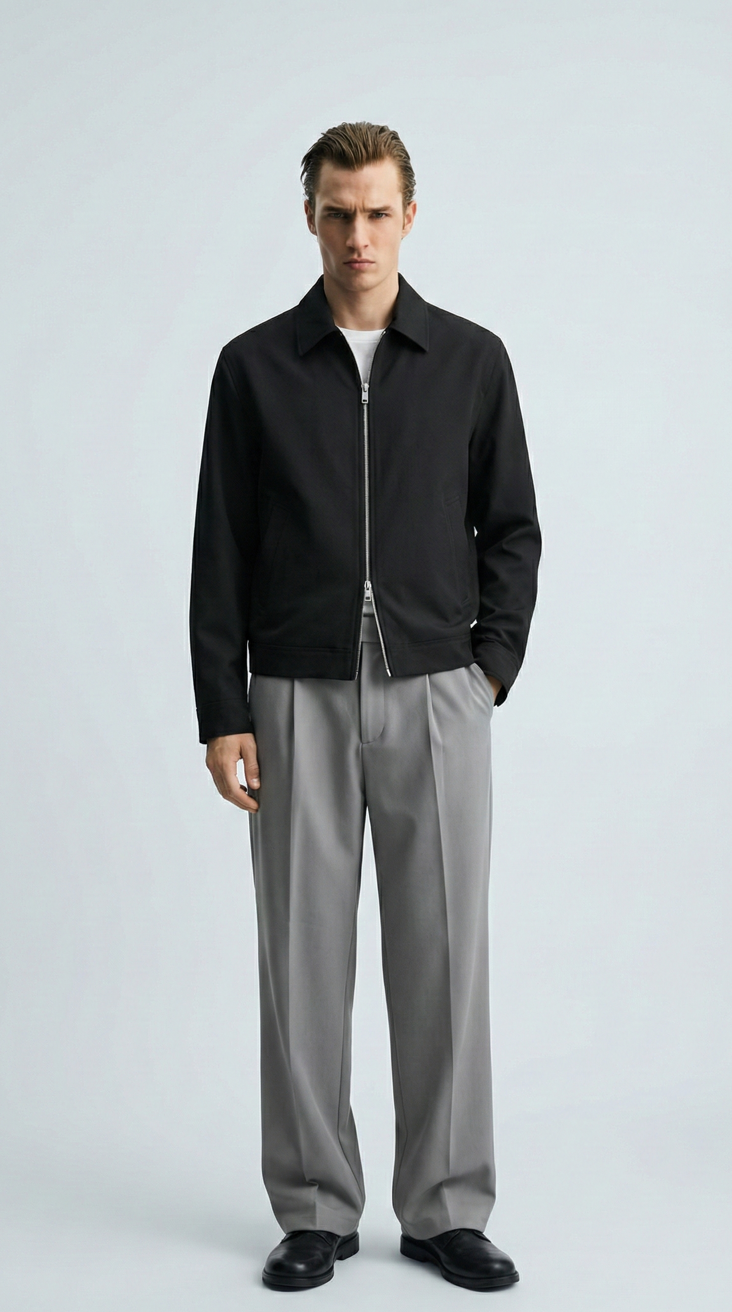 Куртка ‘CLASSY’ з комірцем, ЧОРНА