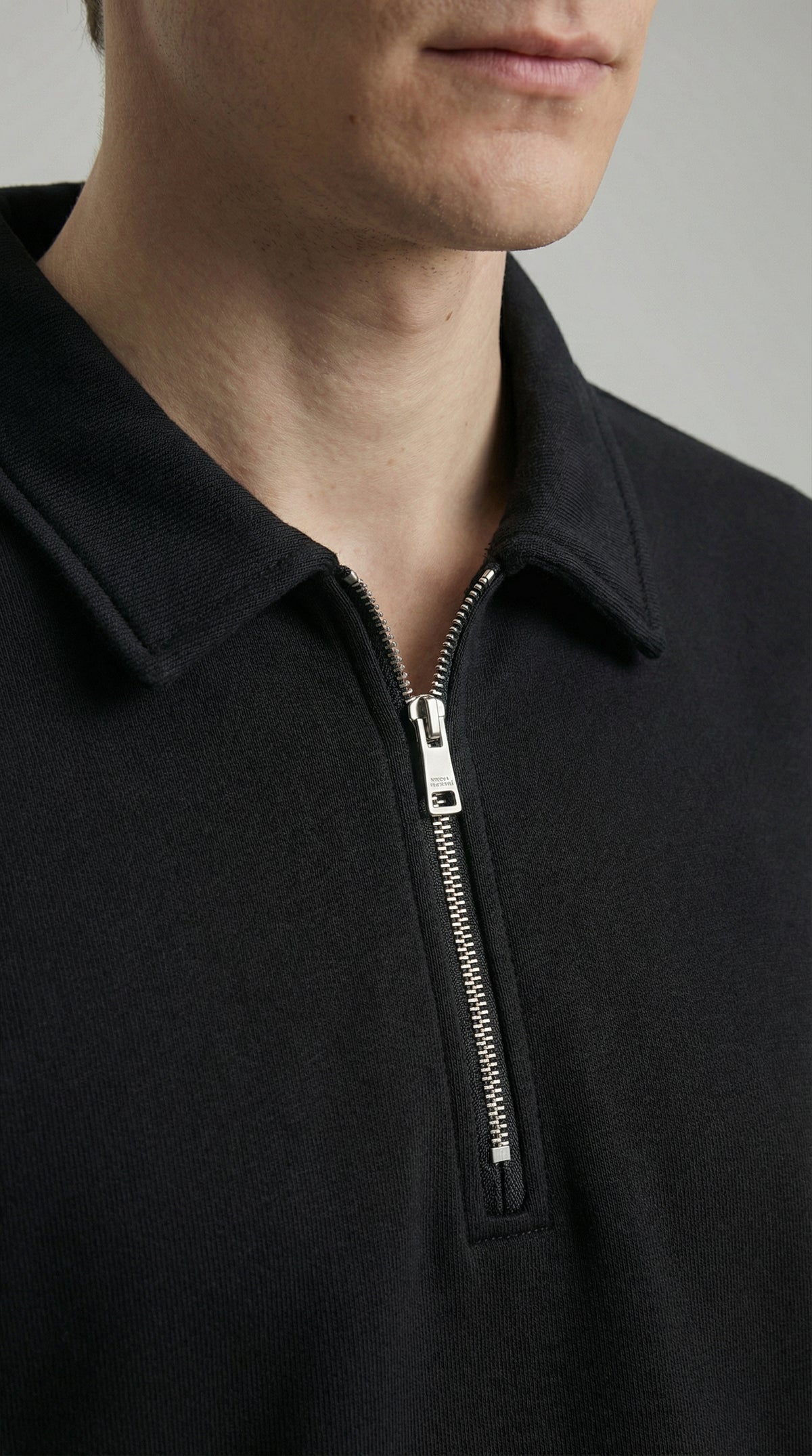 Світшот-polo ‘CLASSY’ з комірцем, ЧОРНИЙ