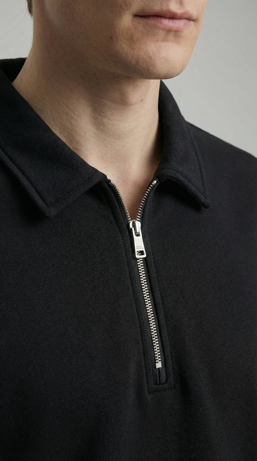 Світшот-polo ‘CLASSY’ з комірцем, ЧОРНИЙ