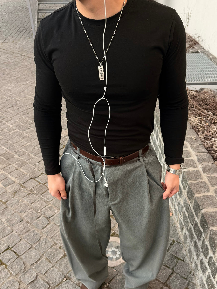Лонгsleeve ‘SLIM’, ЧОРНИЙ