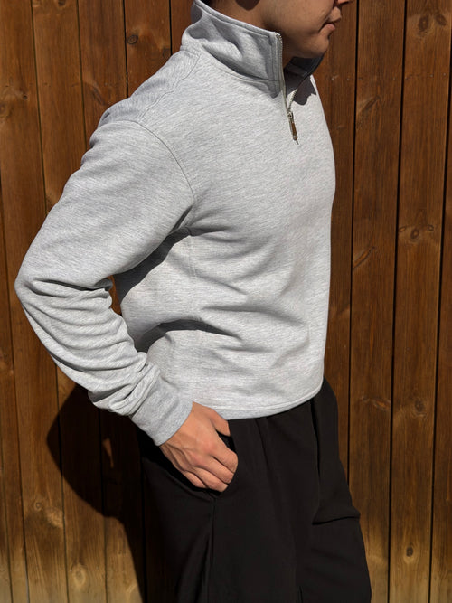 Світшот half-zip ‘REGULAR’, СІРИЙ