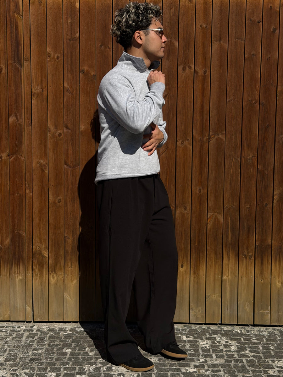 Світшот half-zip ‘REGULAR’, СІРИЙ