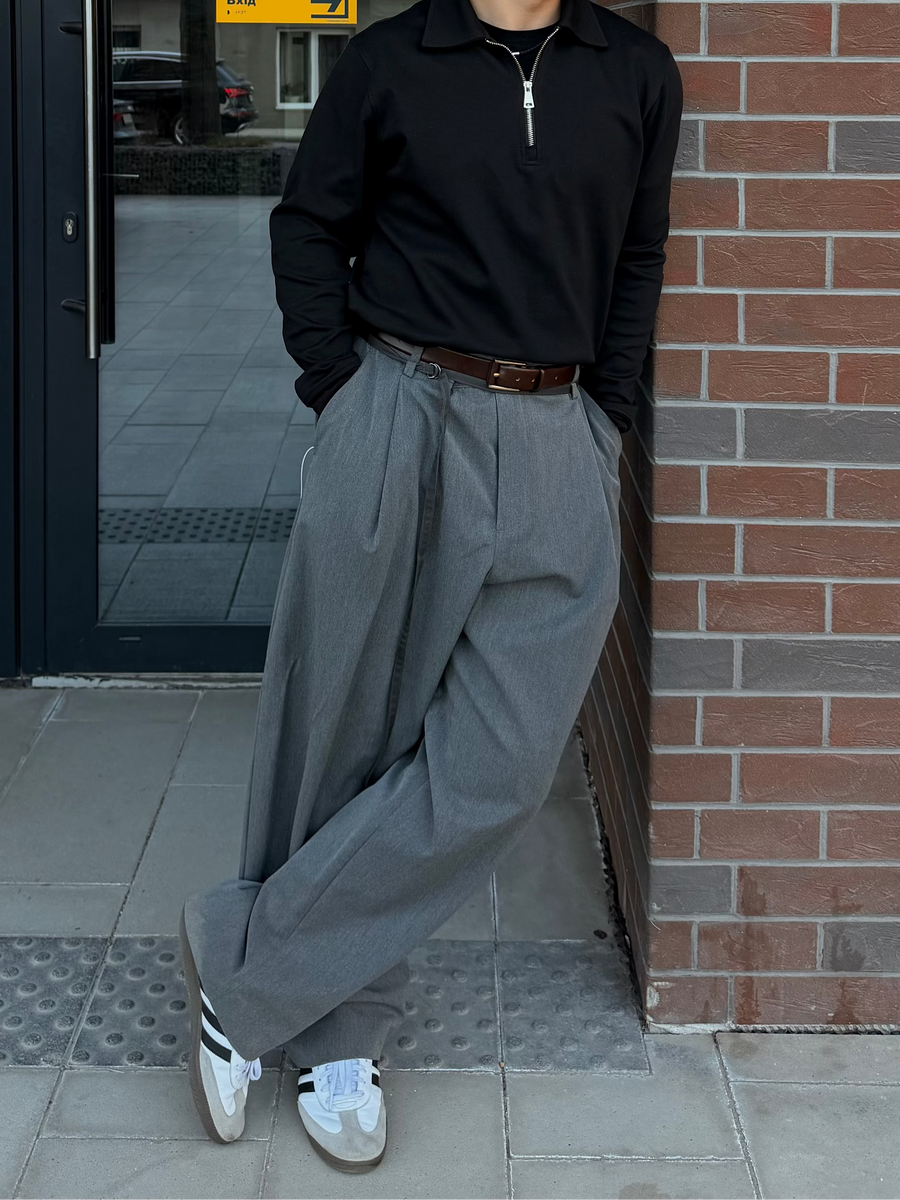 Брюки широкі ‘LACE’, СІРІ