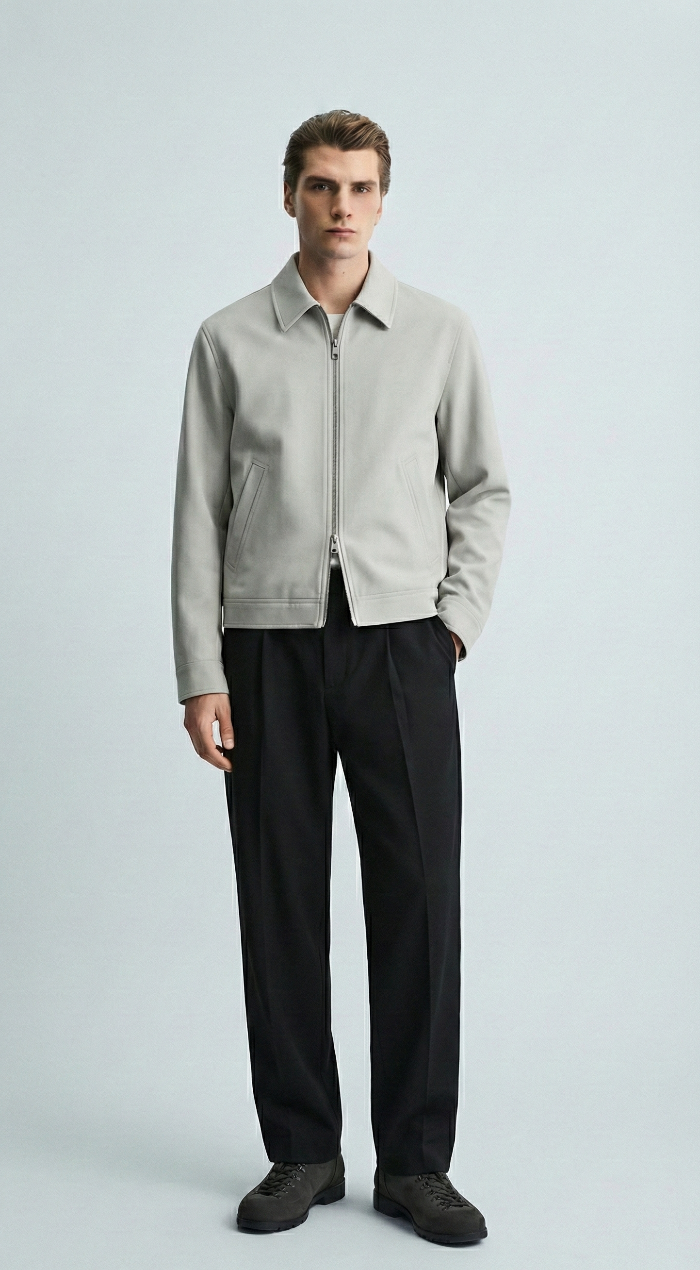 Куртка ‘CLASSY’ з комірцем, СІРА