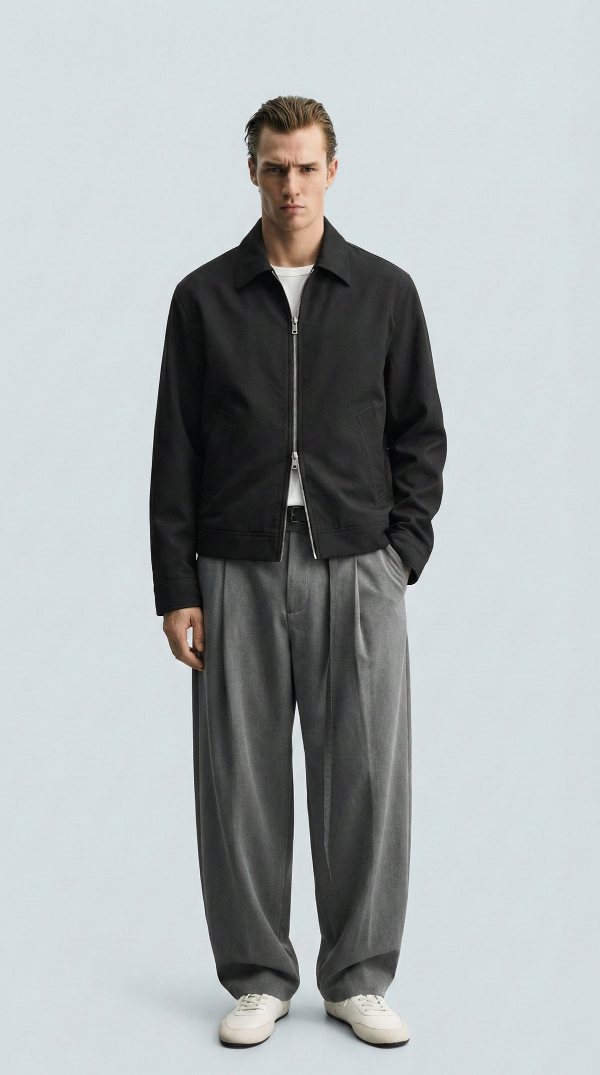 Куртка ‘CLASSY’ з комірцем, ЧОРНА