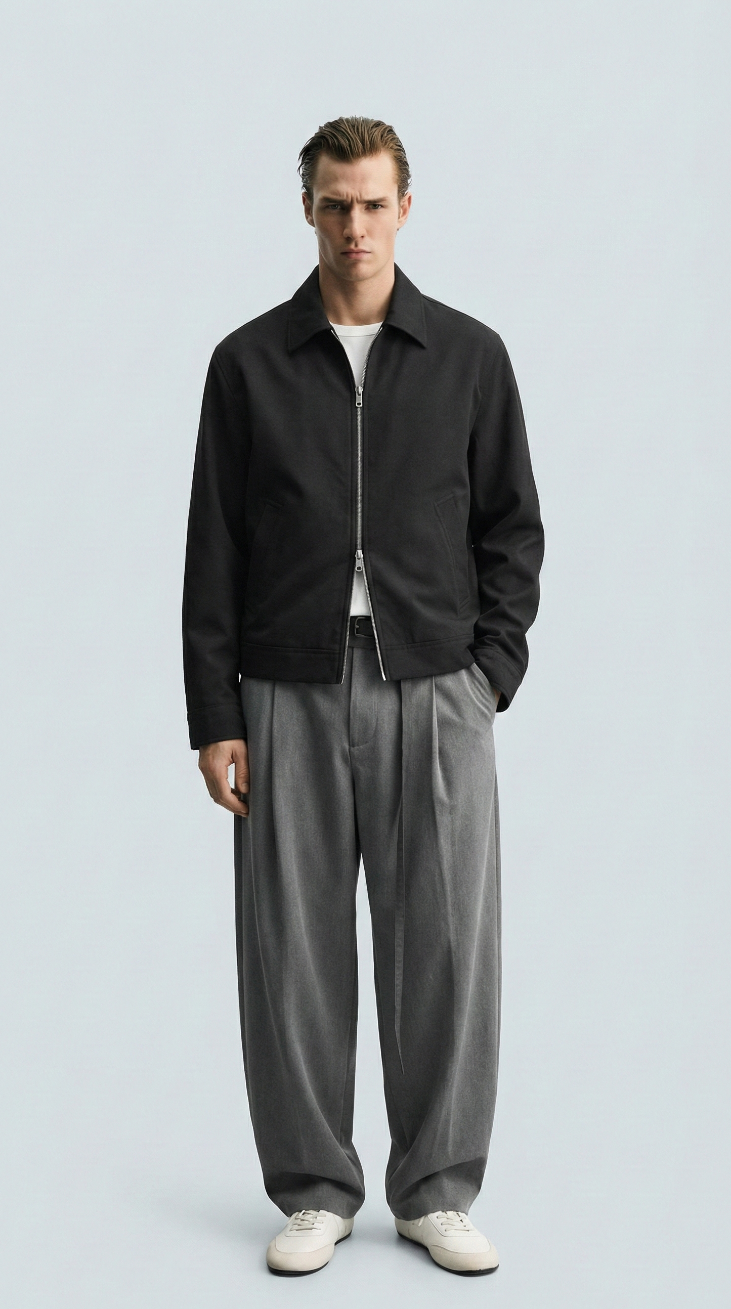 Куртка ‘CLASSY’ з комірцем, ЧОРНА