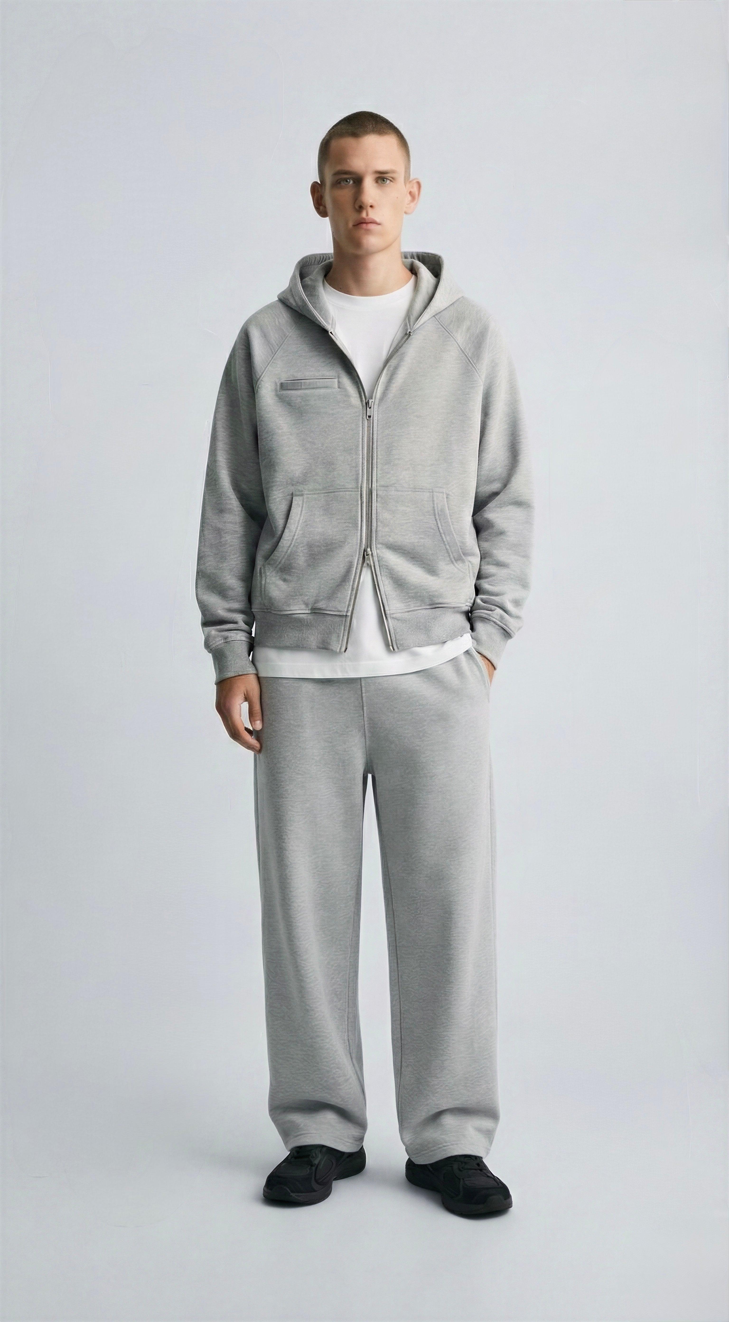 Зіп-худі ‘POCKET’ з карманом, СІРЕ