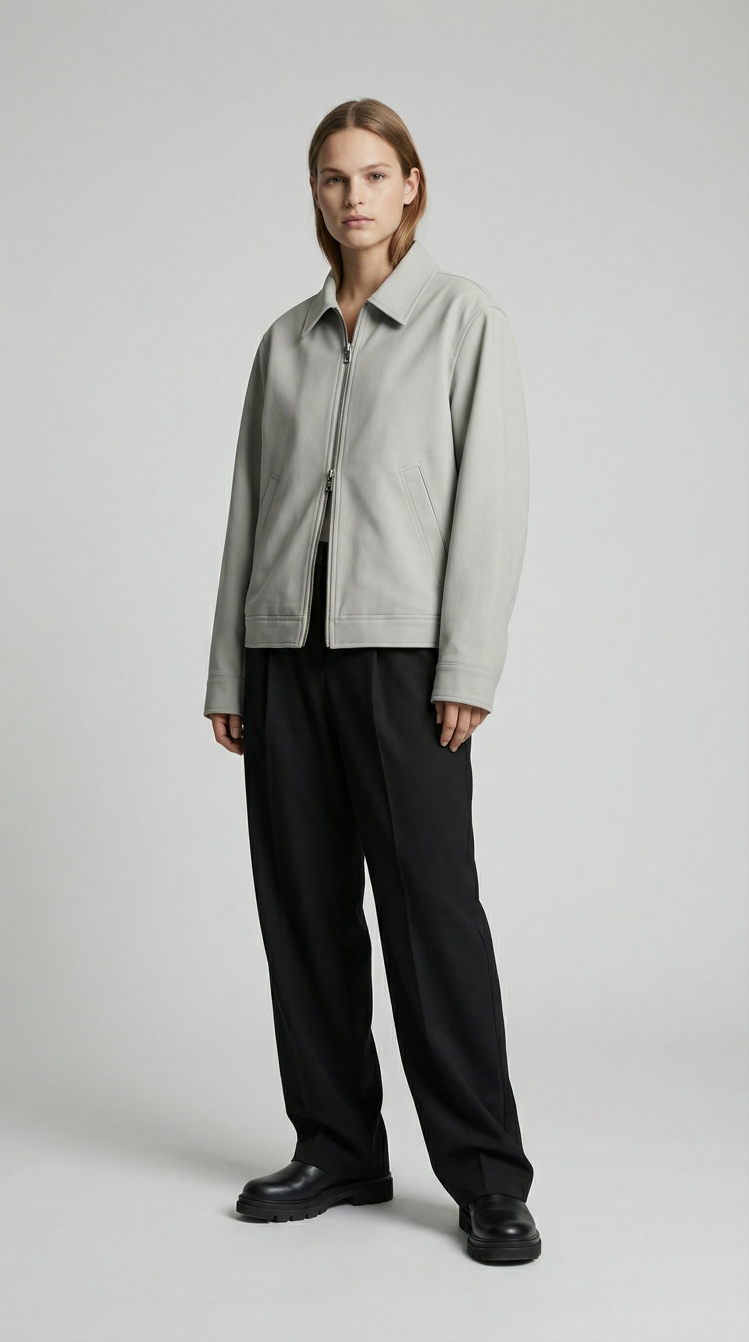 Куртка ‘CLASSY’ з комірцем, СІРА