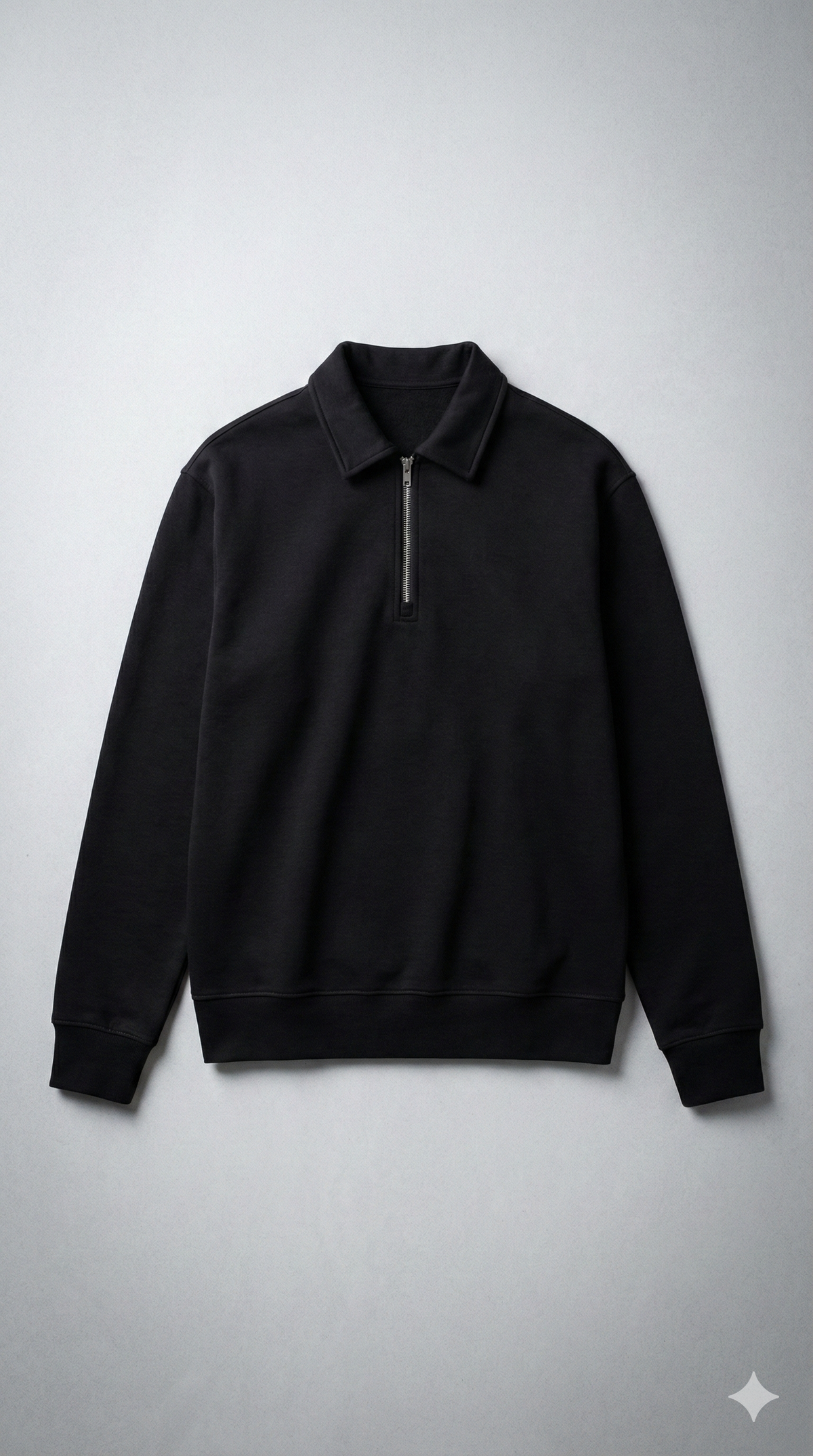 Світшот-поло Half-Zip BLACK