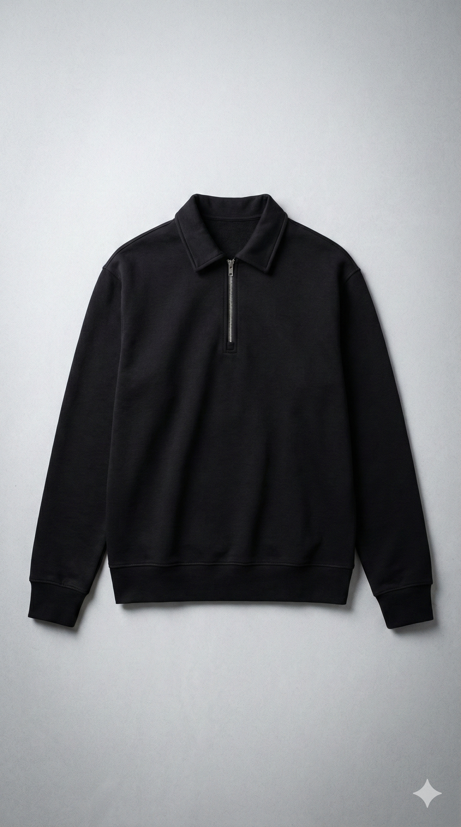 Світшот-поло Half-Zip BLACK