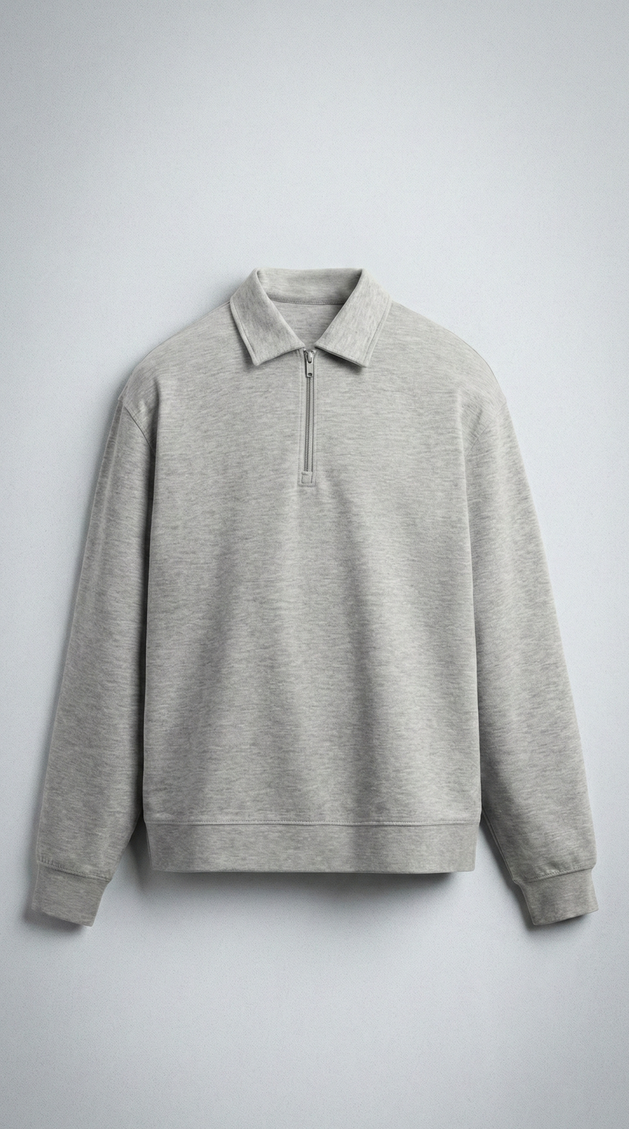 Світшот-polo ‘CLASSY’ з комірцем, СІРИЙ