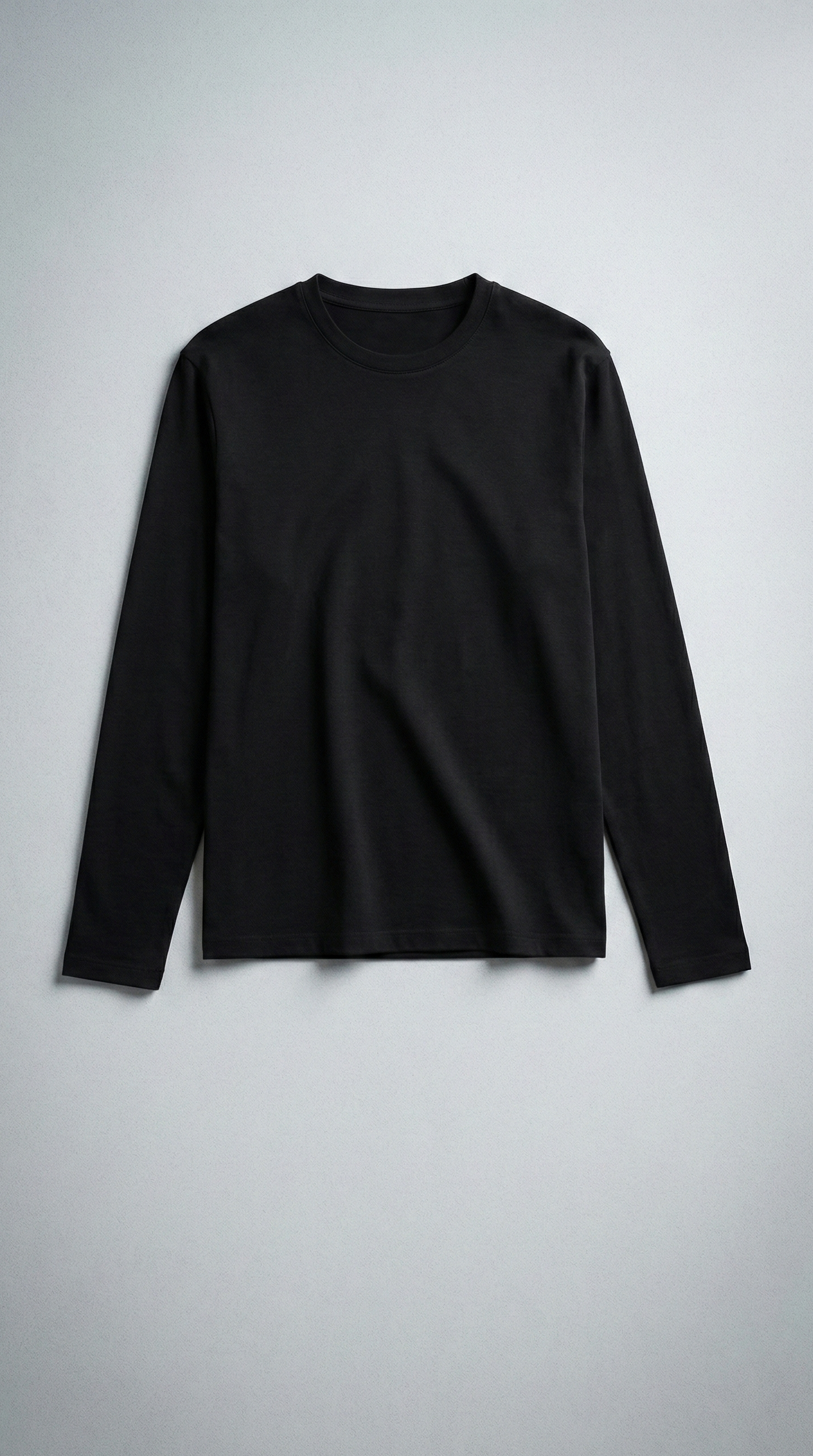 Лонгслів slim fit BLACK