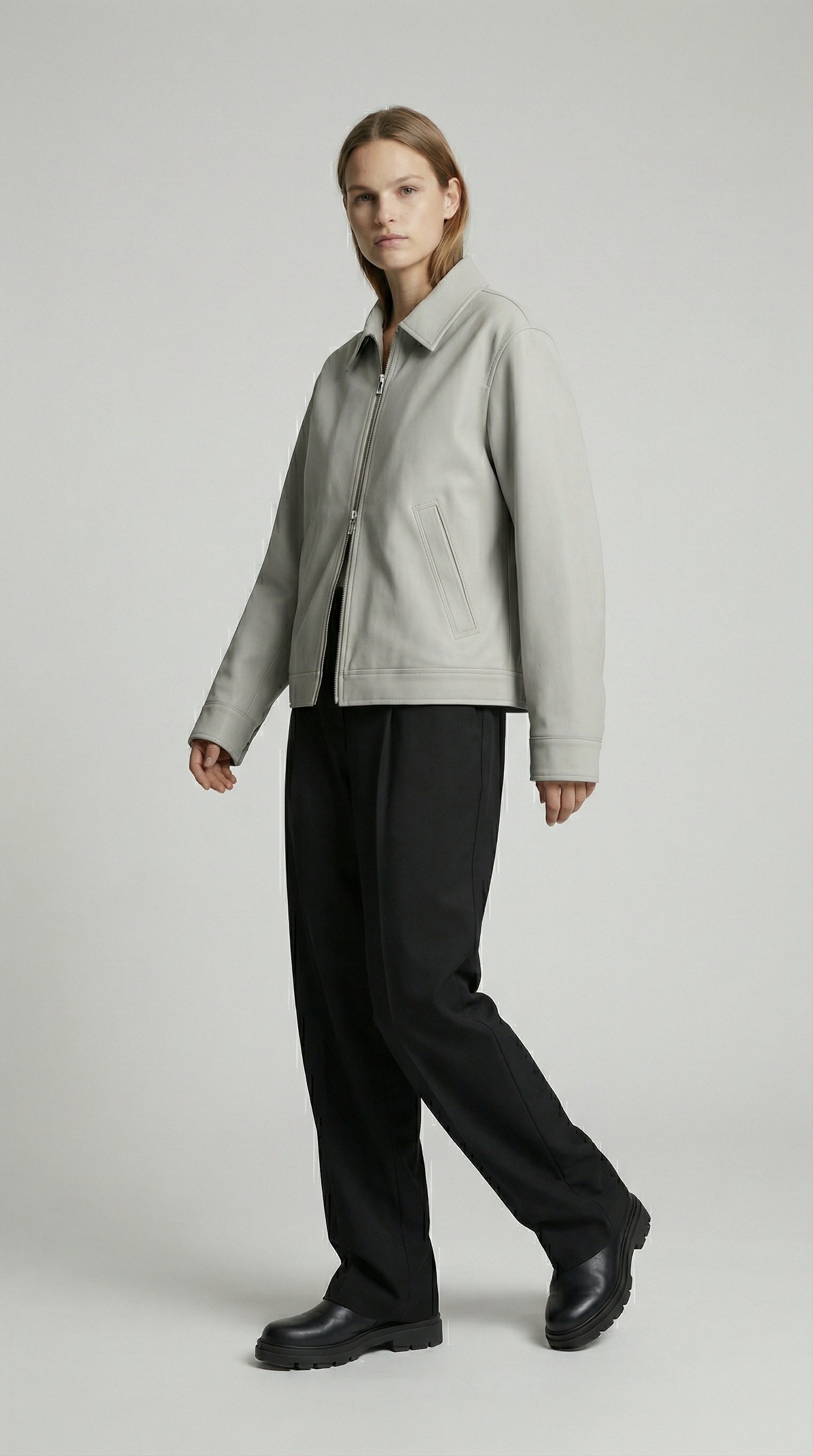 Куртка ‘CLASSY’ з комірцем, СІРА